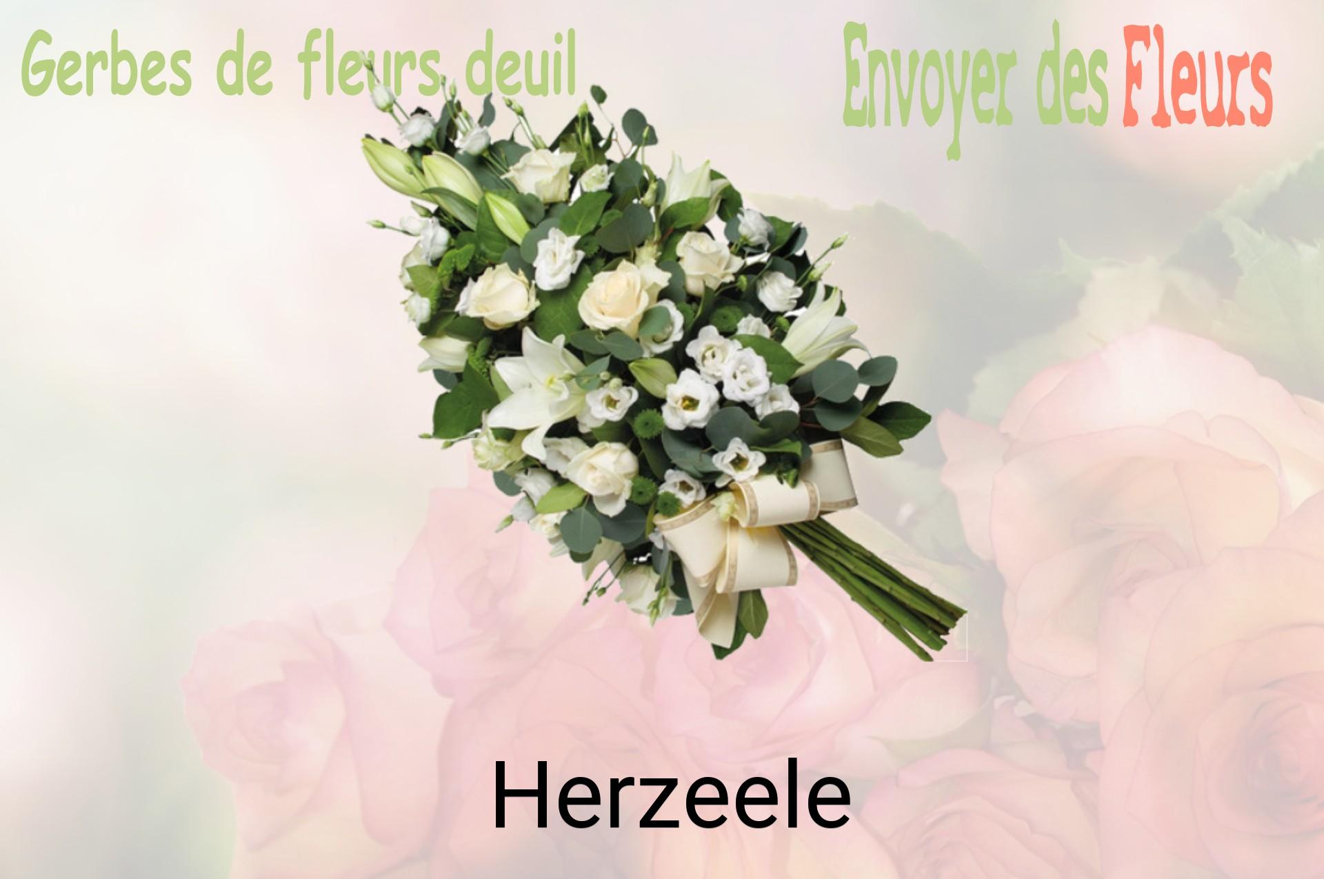 Gerbe de fleurs de deuil livrée à Herzeele